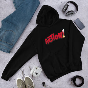 Action Hoodie | Cool Black Pullover Action Hoodie for Women