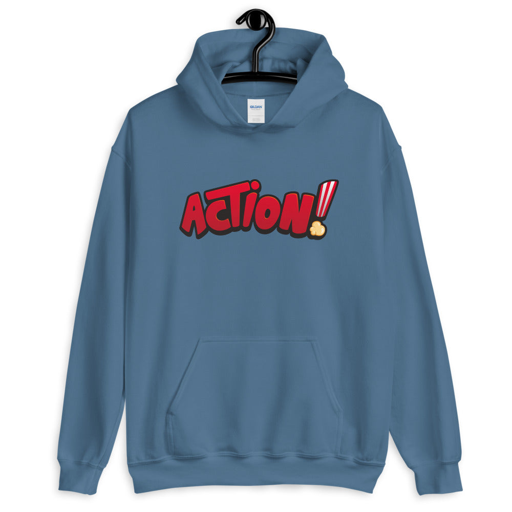 Action Hoodie | Cool Black Pullover Action Hoodie for Women