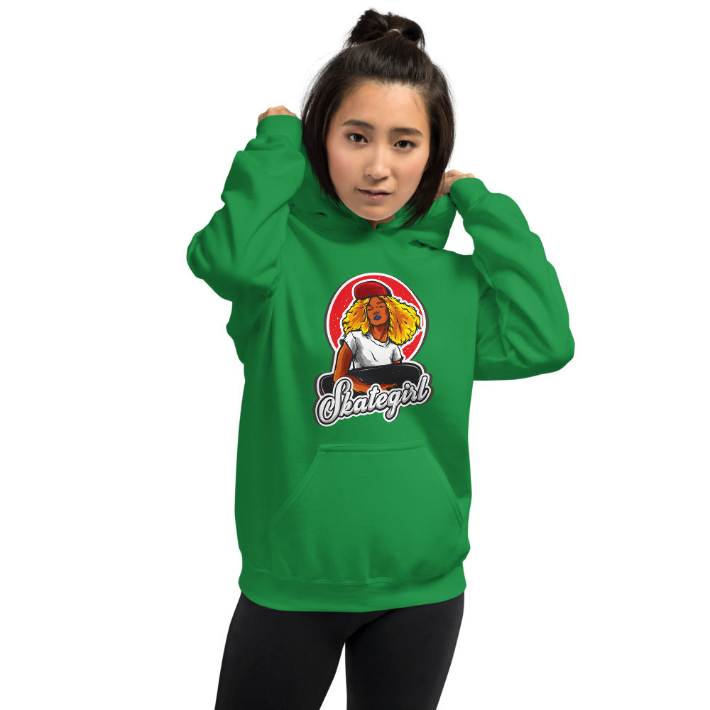 Skater Girl Hoodie | Green One Piece Skater Hooded Sweatshirt Women