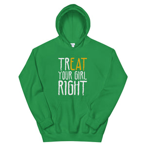 Treat Your Girl Right Green One Piece Pullover Hoodie for Women